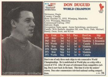 1993 Ice Hot International #56 Don Duguid Back
